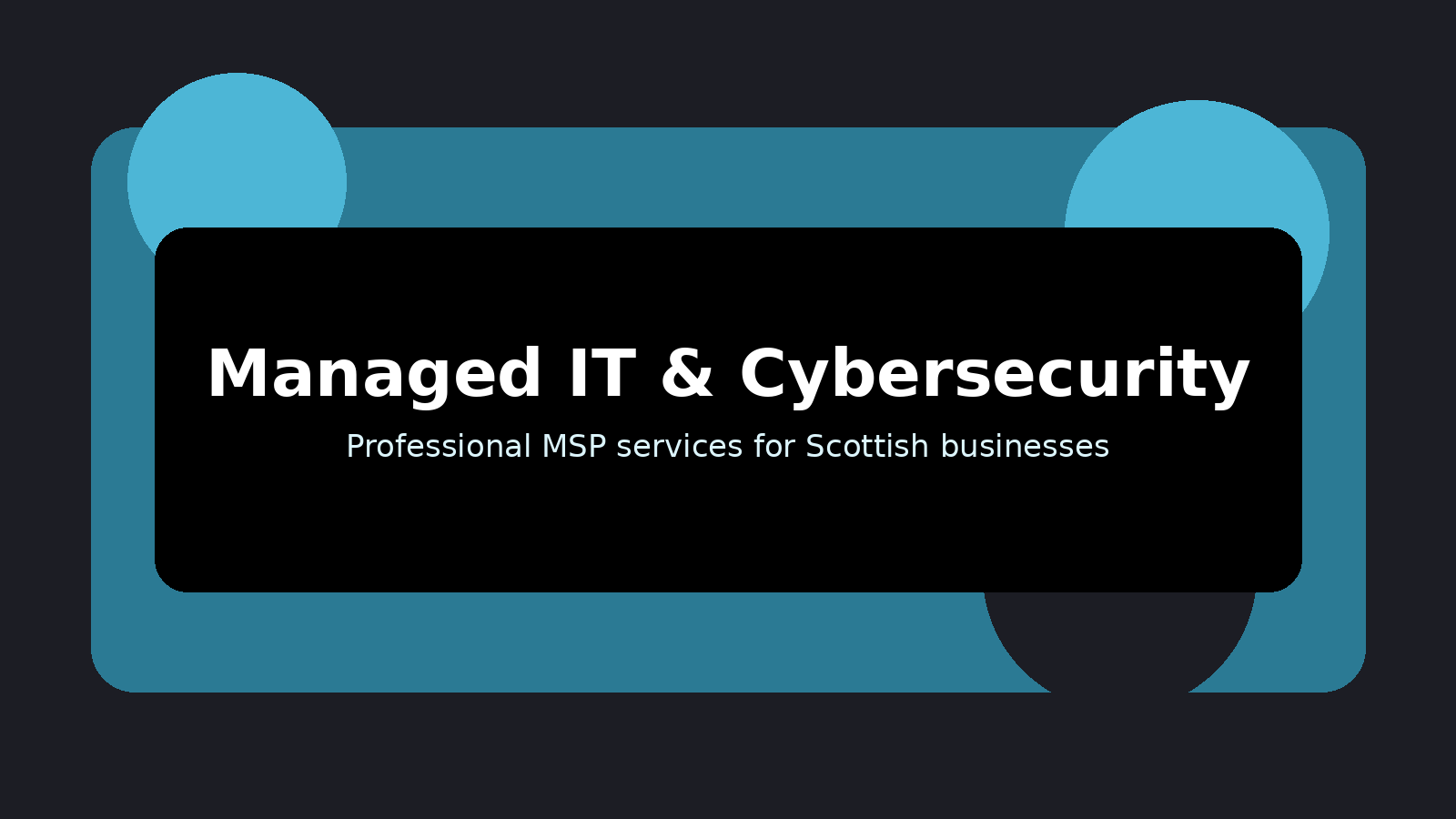 Managed IT support and cybersecurity services for businesses in Dunfermline and Fife